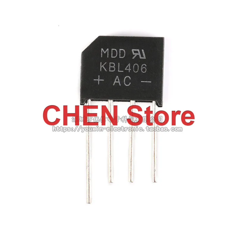 10pcs Original KBL406 4A 600V flat bridge rectifier bridge stack silicon bridge rectifier