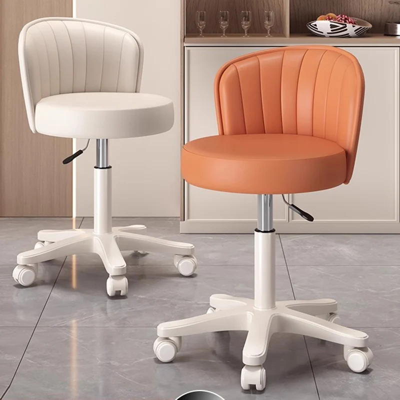 Wheels Luxury Bar Stools Round Swivel Bedroom Designer Bar Stool Counter Back Sillas Para Barra De Cocina Home Furniture