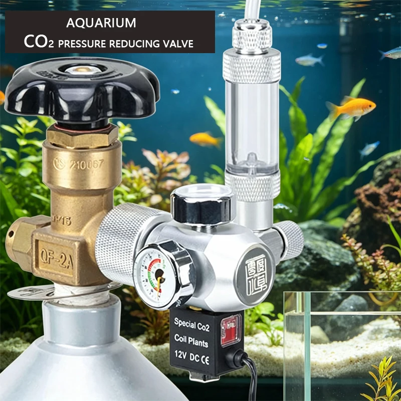 Aquarium CO2-Regler Elektromagnetisches Ventil Blasenzähler Fischbecken CO2-Steuerungssystem Fischbecken CO2-Druckminderungsventil – Detail 14