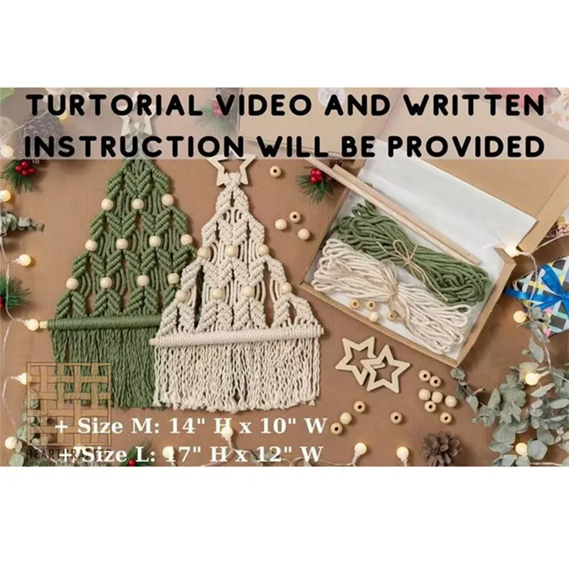 AA80-Pohon Natal Gantung Dinding Dekorasi Liburan Natal Pohon Natal DIY Mudah Dibuat