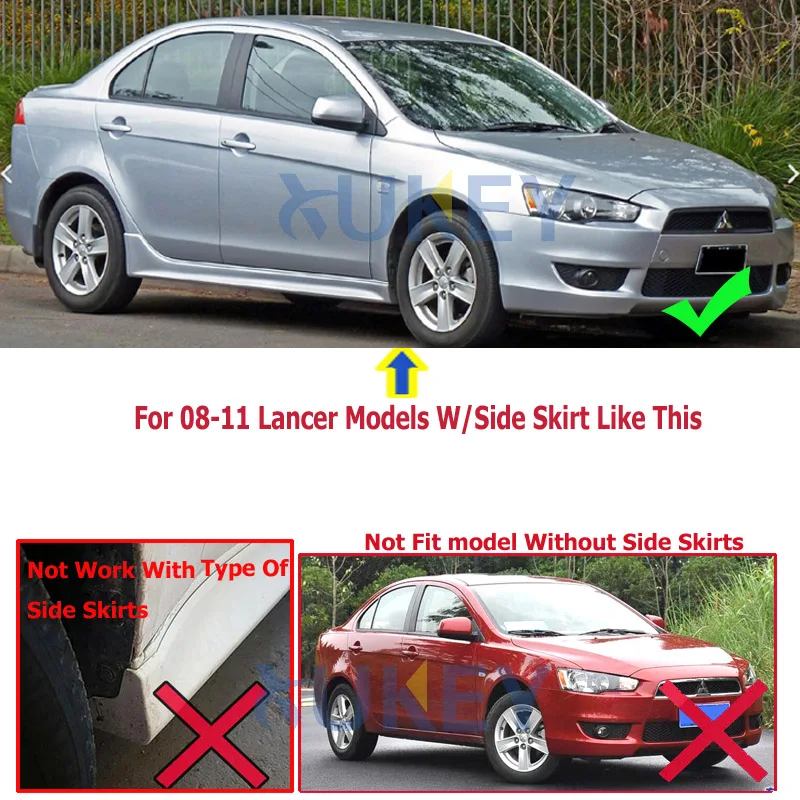 4Pcs Tire Mud Flaps Splash Guards for Mitsubishi Lancer 2009 2010 2011 Sedan Front Rear Mudguards Wheel Styling Body Fittings