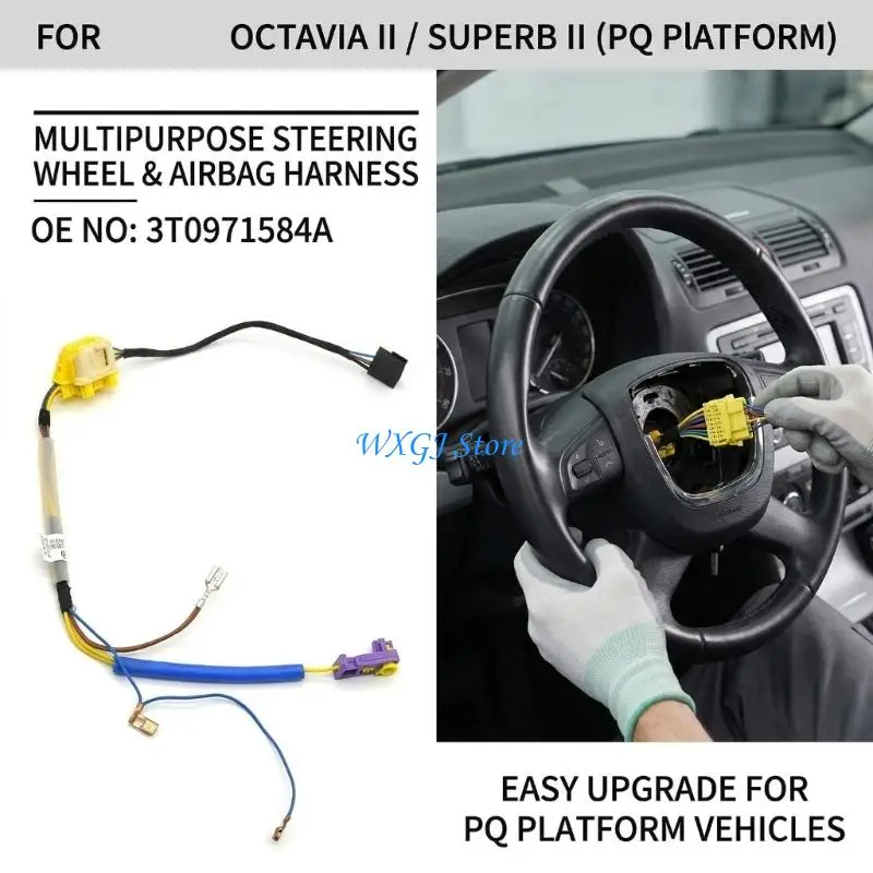 

37JE Easy Install Electrical Connector 3T0971584A Plastic Wiring Adapter for PQ Platform Steering Wheel Functions