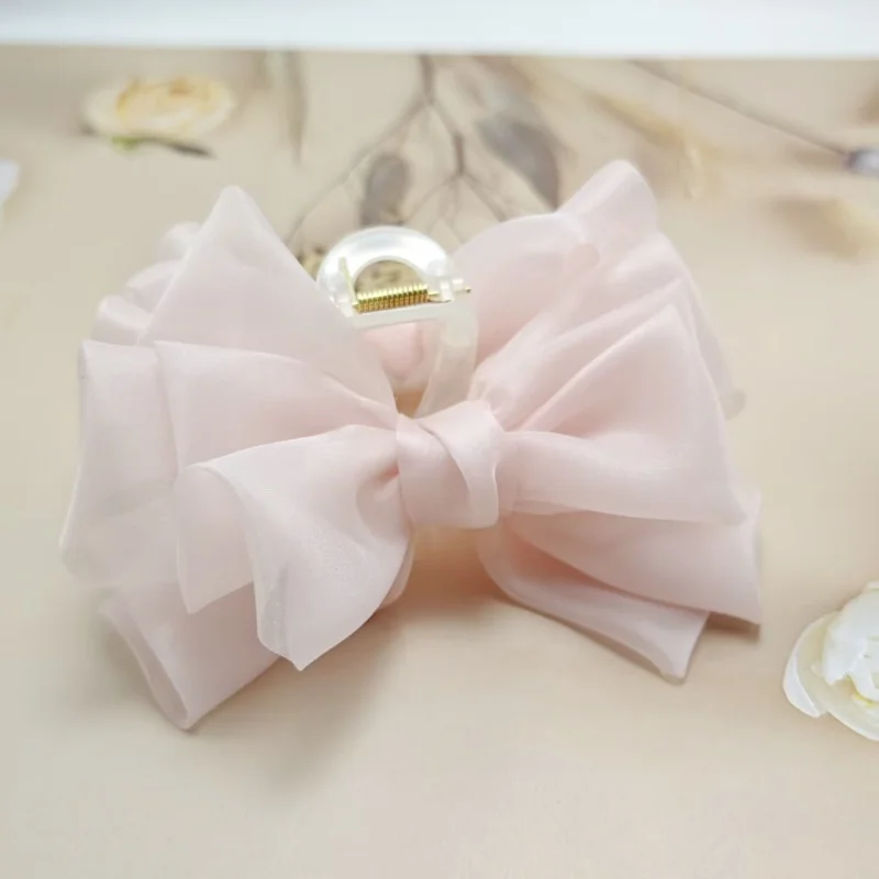 Große Schmetterlings-Haarspange: Schickes Haar-Accessoire für den High-End-Stil – Frühling/Sommer Organza-Haarklammer, Atemberaubende Haifischklammer – Detail 14