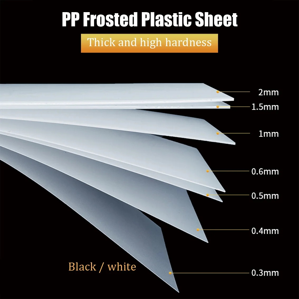 

0.3-2mm Frosted Translucent PP Plastic Plate PVC Thin Plastic Sheet DIY Model Material Home Decoration Processing Accessories