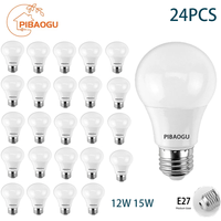 24pcs LED Bulb E27 AC220V LED Lights 12W 15W Energy Saving Bulb Warm Cold Neutral Light For Living Room Home Indoor LED Bombilla
