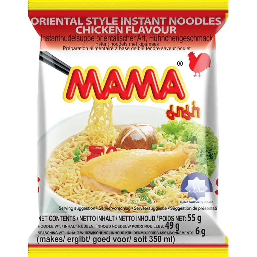 MAMA Fideos Instantáneos, Pollo 55 g (paquete de 10/20/30)