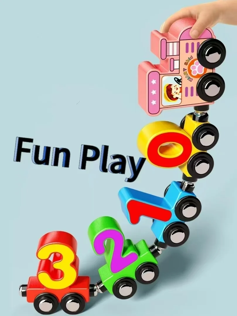 Blocs de construction de Train à chiffres magnétiques enchanteresse et engageant, jouet pour garçons et filles, ensemble de jeu éducatif à assembler magnétique pour enfants de 3 ans et plus