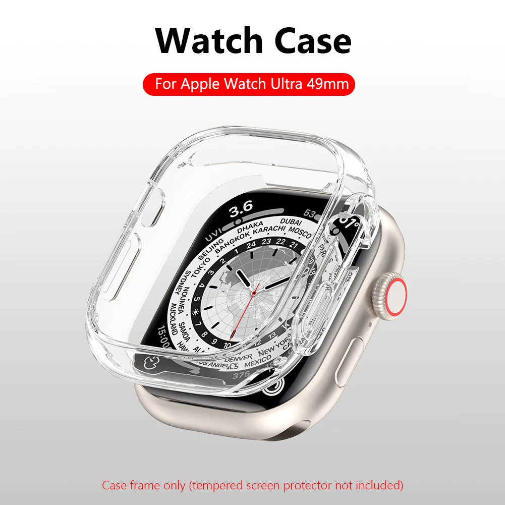 

TPU Bumper Case Cover Hollowed Soft Protection Frame for Watch Ultra 49mm