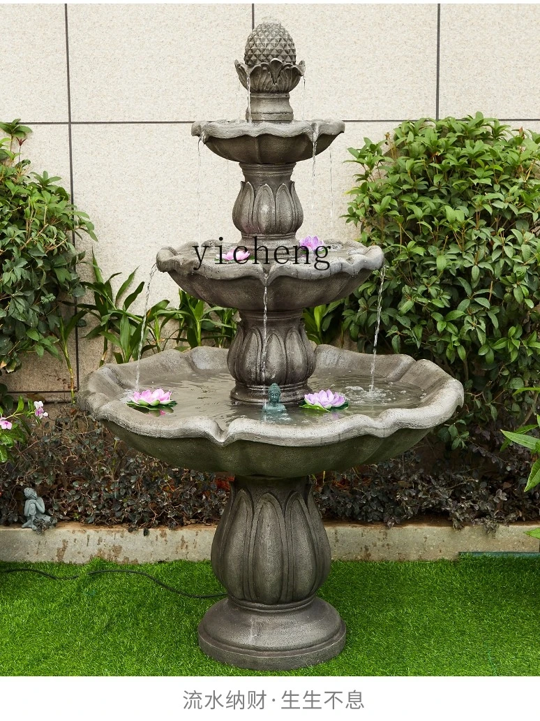 ZK Rockery Make a Fortune as Endless as Flowing Water Fountain Decoration Outdoor Circulating Water Floor Landscape Decoration