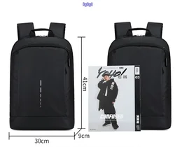 Slim Laptop Backpack Men 15.6 Inch Thin Back Pack Office Work Men Backpack Business Bag Unisex Black Рюкзак Мужской 60 Литров