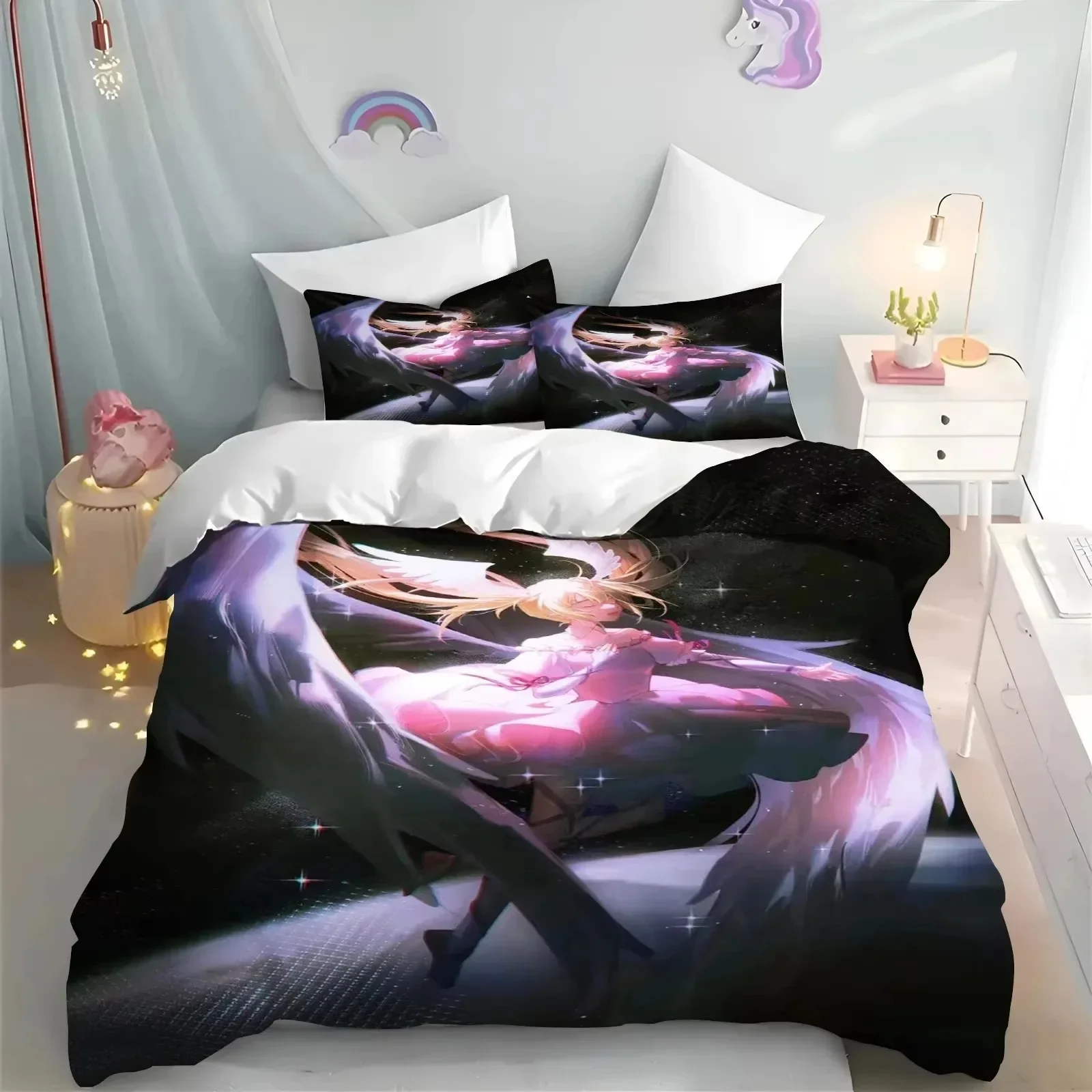 

Anime Shugo Chara Star Song Bedding Sets Duvet Cover Set With Pillowcase Twin Full Queen King Bedclothes Bed Home Textile