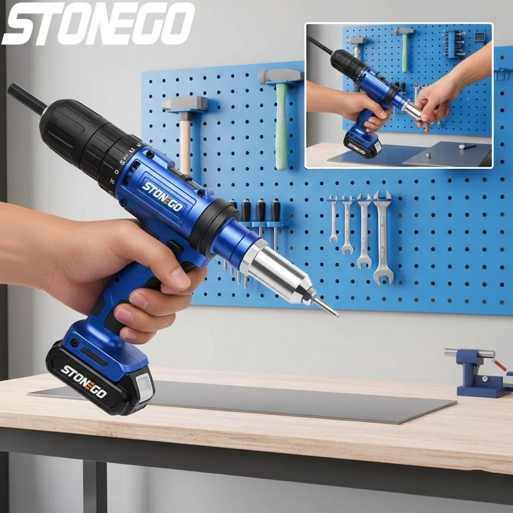 

Электрический адаптер для заклепочника 2,4-4,8 мм, беспроводной инструмент для установки заклепочных гаек, инструмент для вытягивания гаек для электроинструментов, аксессуары