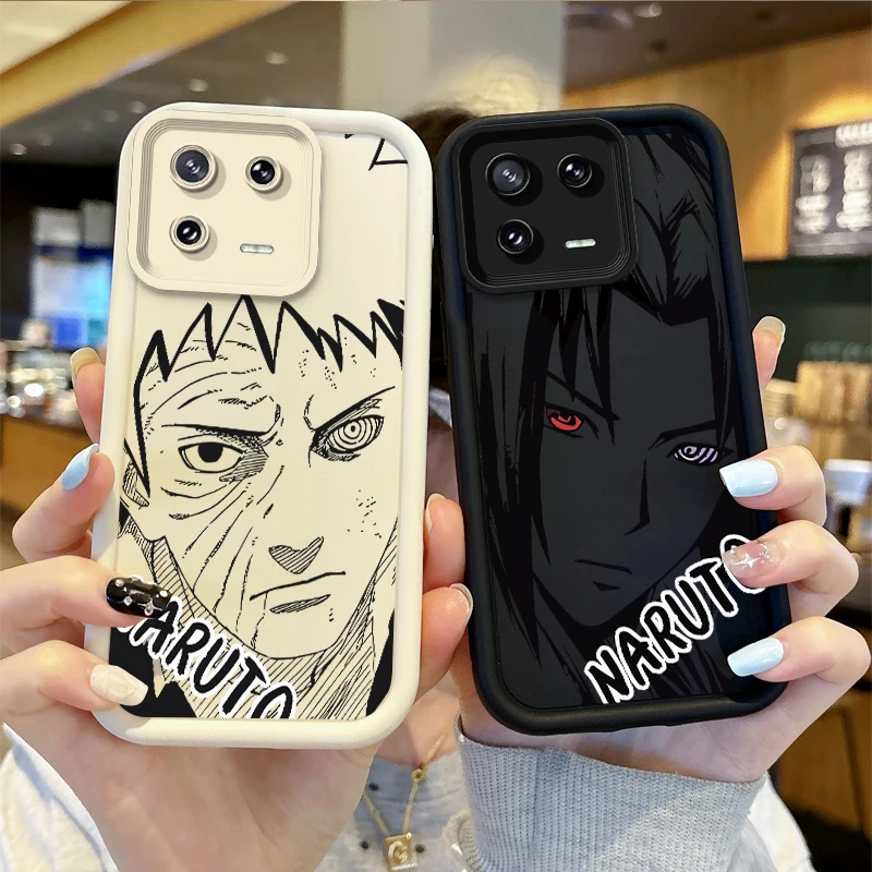 N-Narutos Uchiha Sasuke Anime Case For XiaoMi 15 Pro Case 14 13 12 11T Pro 13 12 11 Lite Poco F6 F5 X5 X3 Pro TPU Silicone Cover