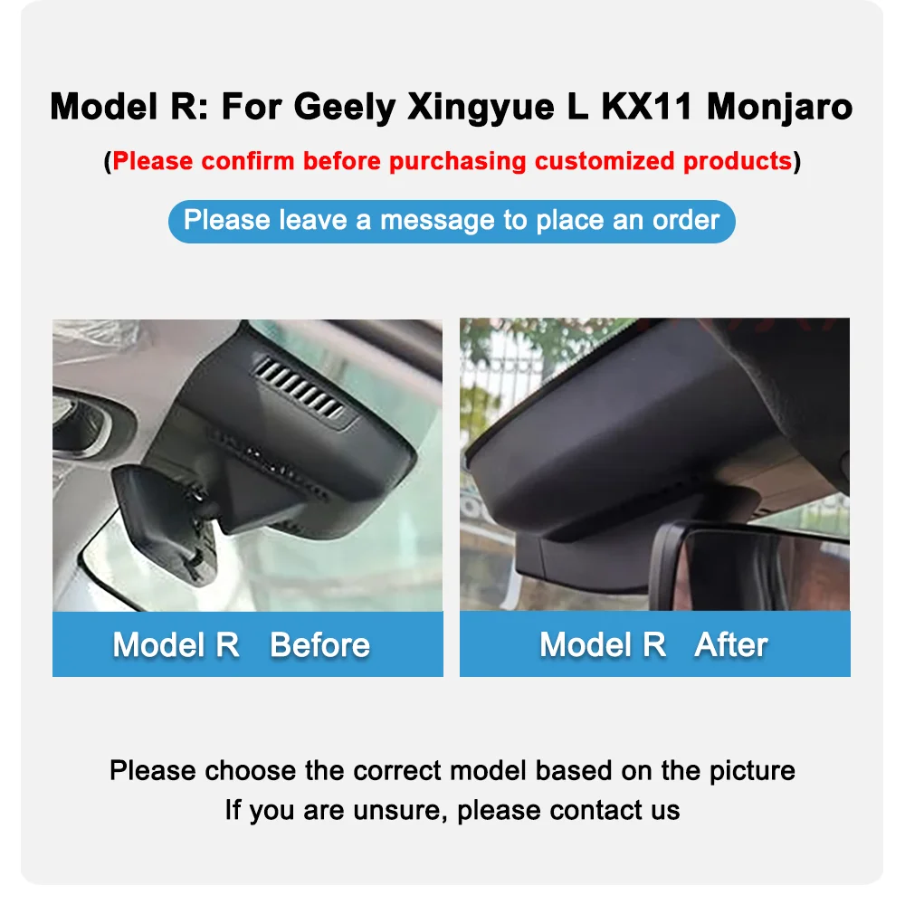 4k hd 2160p Plug & Play Wifi Auto DVR Video recorder Dash Cam für Geely Tugella Xingyue L KX11 Monjaro per App-Steuerung