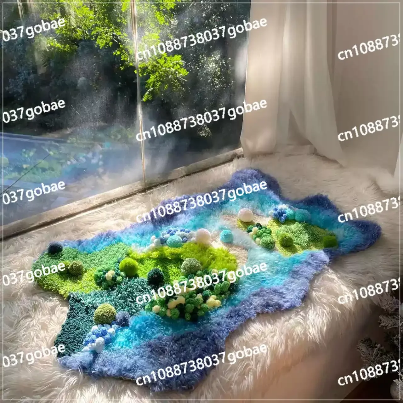 Moss carpet DIY material package bedroom living room bedside light luxury premium sofa Internet celebrity green plush
