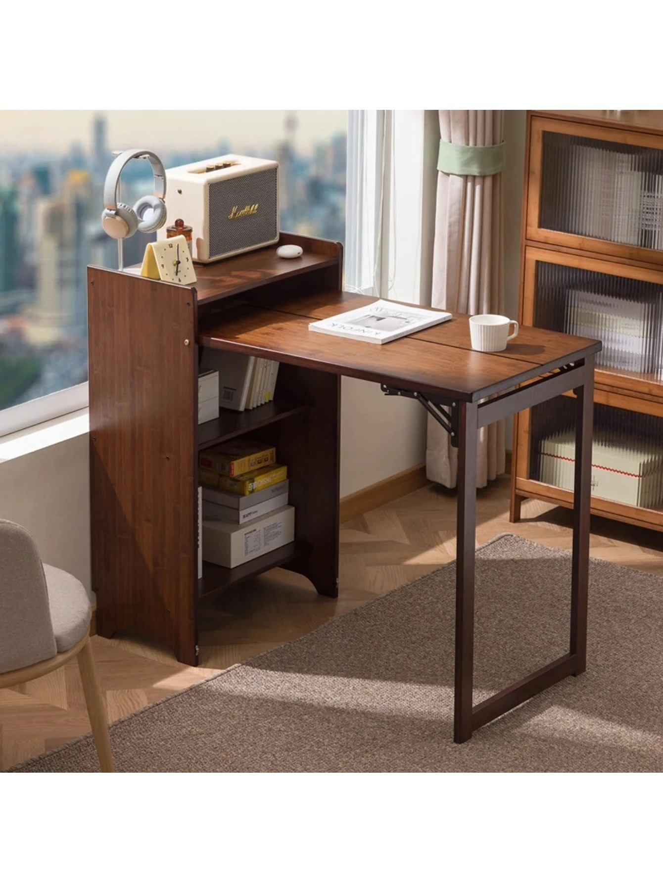 Small Apartment Bedroom Computer Desk Home Bamboo Folding Desk Student Children Study Desk Study Office Furniture