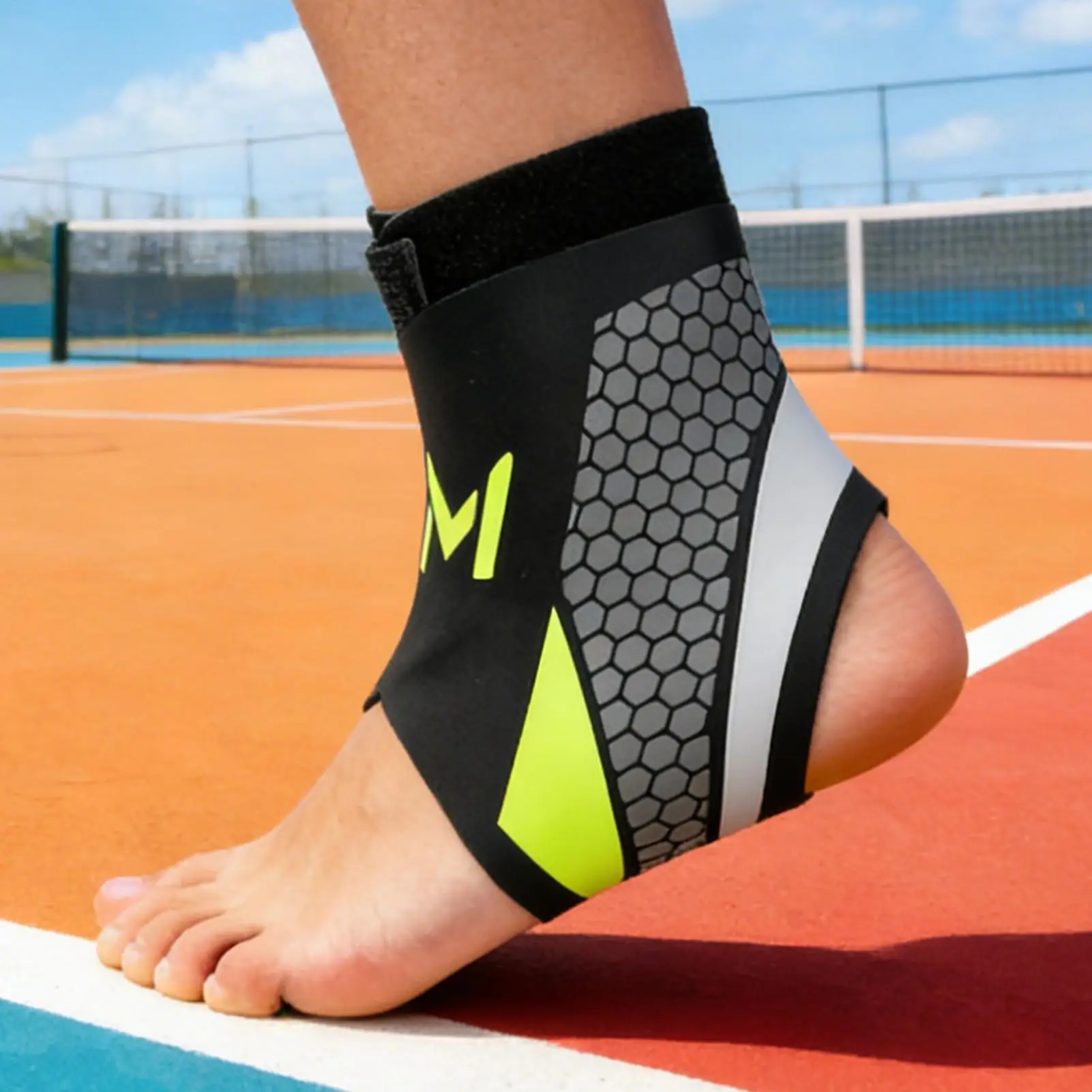 Knöchelbandage Atmungsaktive Sportunterstützungsmanschette Fußstütze Knöchelstützgurt für Training Fitness Gehen Laufen Wandern Radfahren – Detail 4