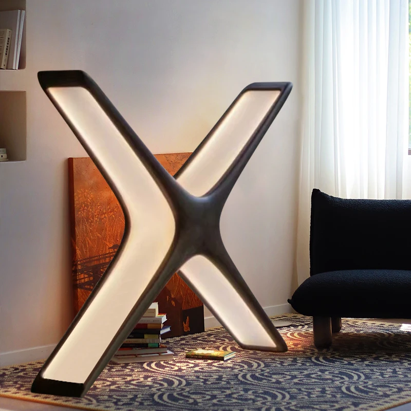 

Solid wood production creative modeling floor lamp, with living room floor lamp sofa corner decoration vertical