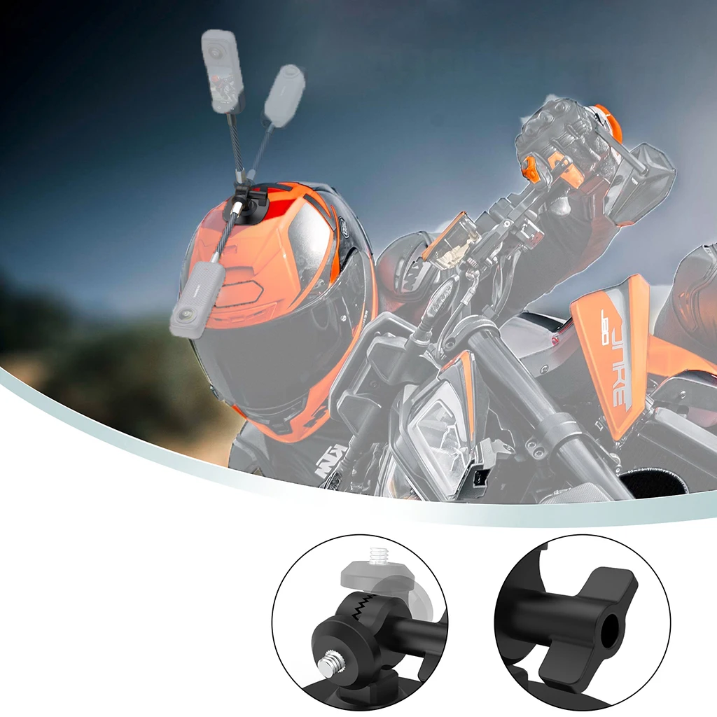 180 ° Rotation Flexible Adaptive Feste Basis Für Insta360 X3 X4 für Gopro Hero Action Kamera Motorrad Helm Gebogene Flache Halterungen – Detail 5