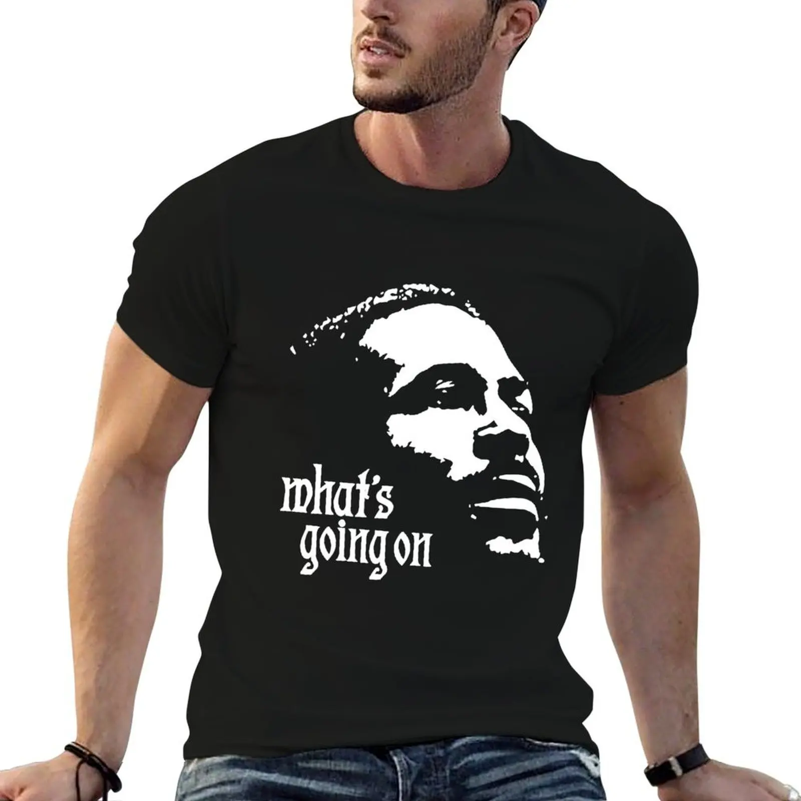 Marvin Gaye - What's Going On White Design T-Shirt oversized t shirt boys animal print tshirts for men