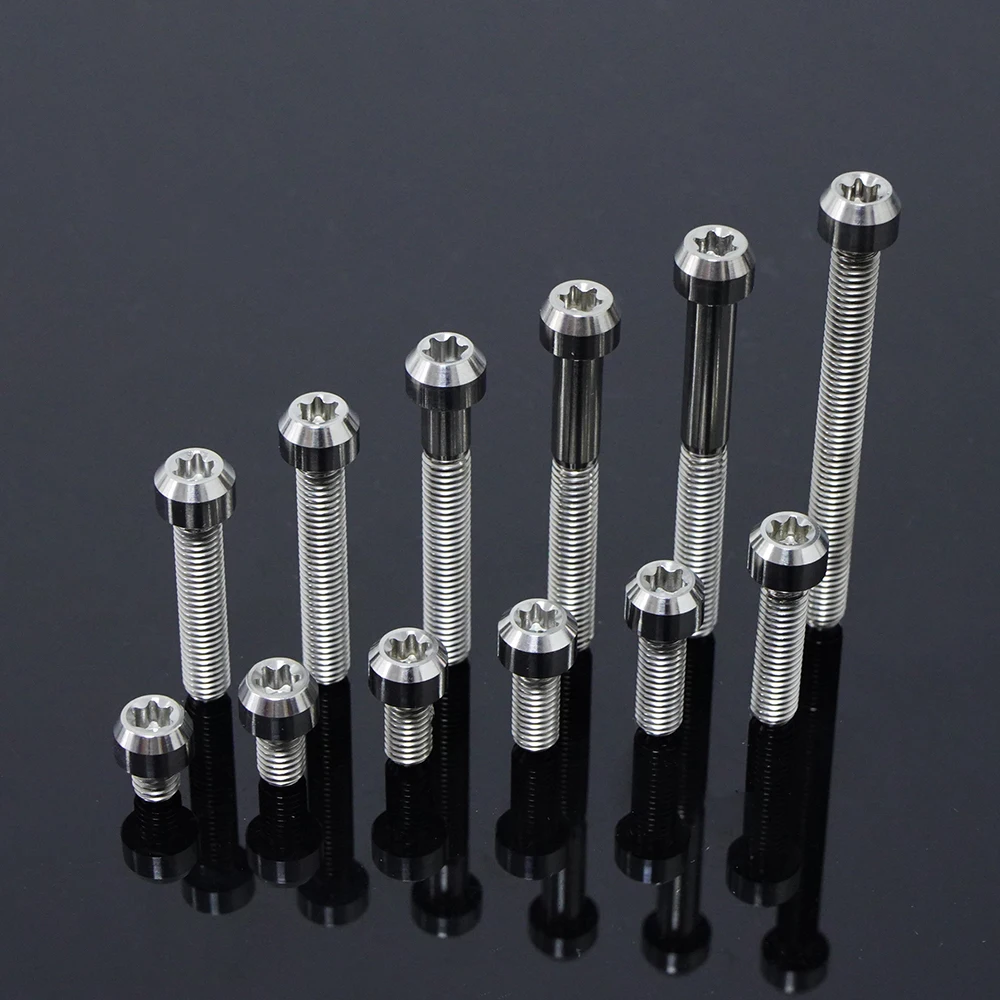 FLAWLESSTI M5×10-50 mm Gr5 Titanium Bolts Switch Oil Tank Bolts For Yamaha Xmax 300 Honda Forza 350 Vespa Sprint Primavera 150
