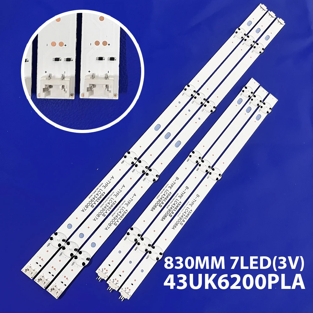 

Новая светодиодная лента для 43UK63_7LED_REV0.1 LC 43490087 LC 43490088 A 43UJ6300 43UJ6307 43UJ6309 43UJ6500 43UJ6560 HC430DGG-SLTL2-9131