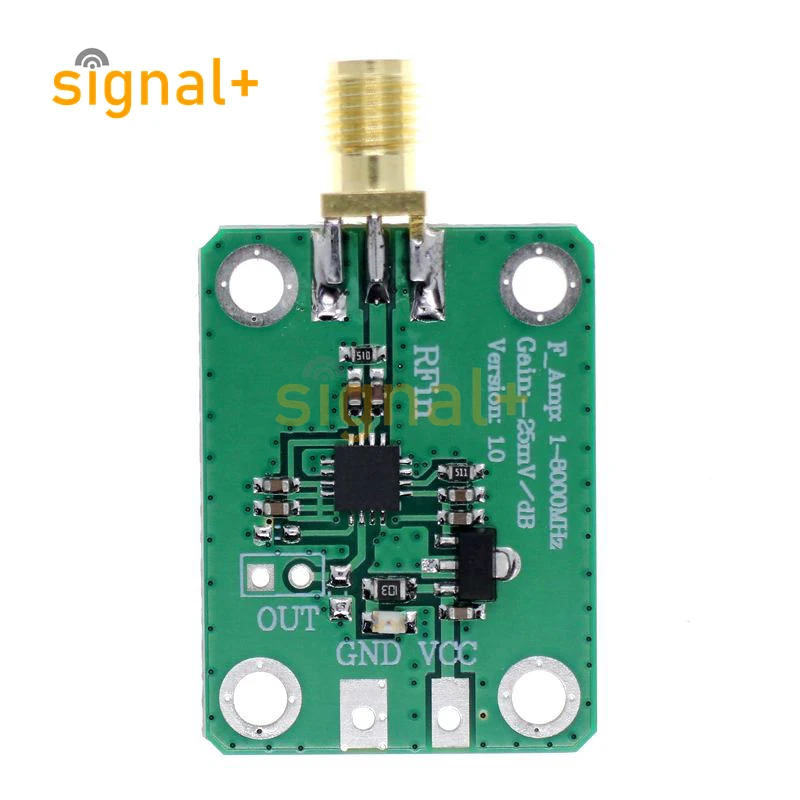 1-8000MHz AD8318 RF Logarithmic Detector 70dB RSSI Measurement Power Meter.