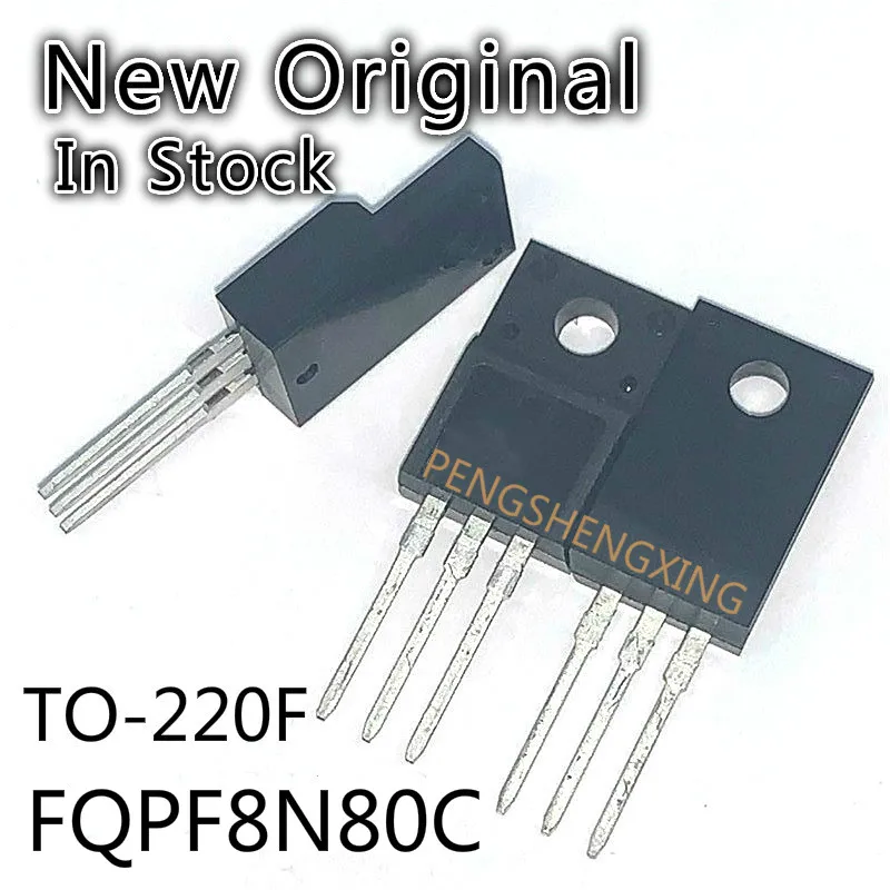 10PCS/LOT   FQPF8N80C TO-220F 8N80C  8N80 TO-220F FQPF8N80 TO220F  8A 800V   New original spot hot sale