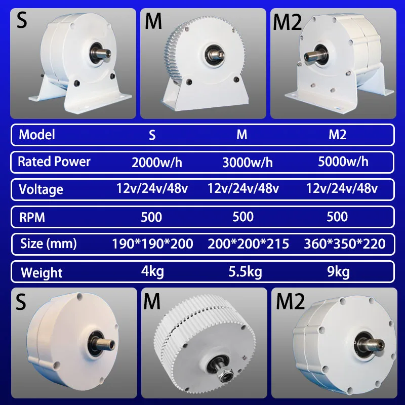 Imagem -02 - Gerador de Ímã Permanente sem Engrenagens Alternadores Trifásicos ac Uso para Turbina Eólica Pmg Faça Você Mesmo Baixa Velocidade 5000w 3000w 24v 48v 12v