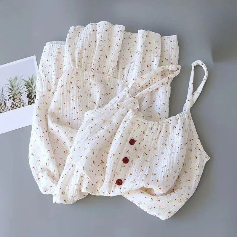 Women's Pajamas Folds Sleepwear Button Down Tops Short Pajama Dress  Pyjama Femme Nightwear Loungewear for Summer