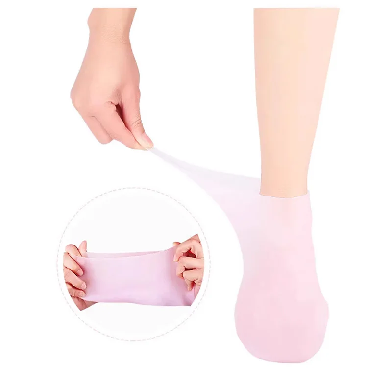 1 Pair Silicone Protective Foot Cover Waterproof Softening Horny Tender Foot Cover Moisturizing Gel Socks