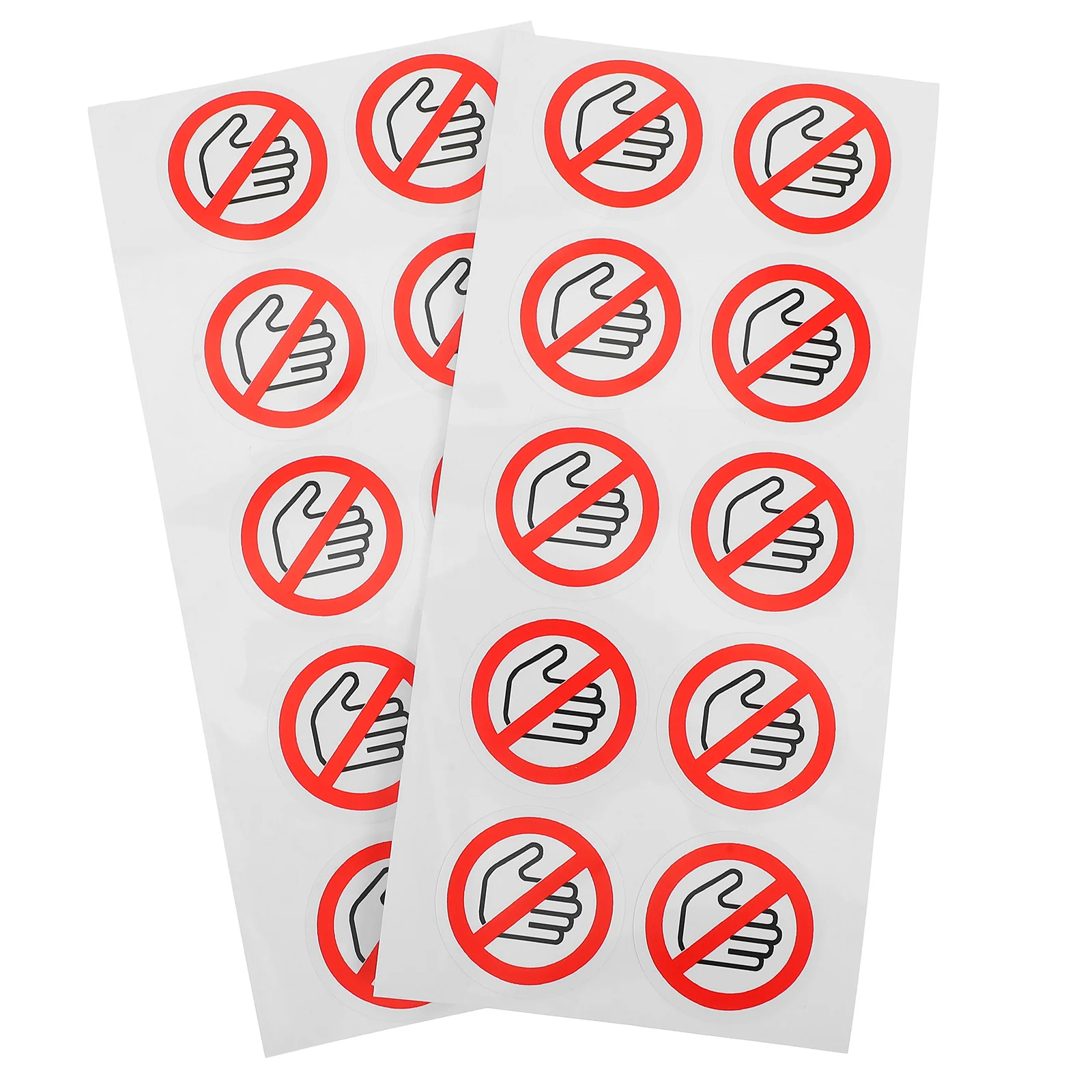 20Pcs Safety Warning Labels Do Not Touch Adhesive Stickers Visible Prohibition Signs for Equipment Factories Labs Hospitals 40Mm