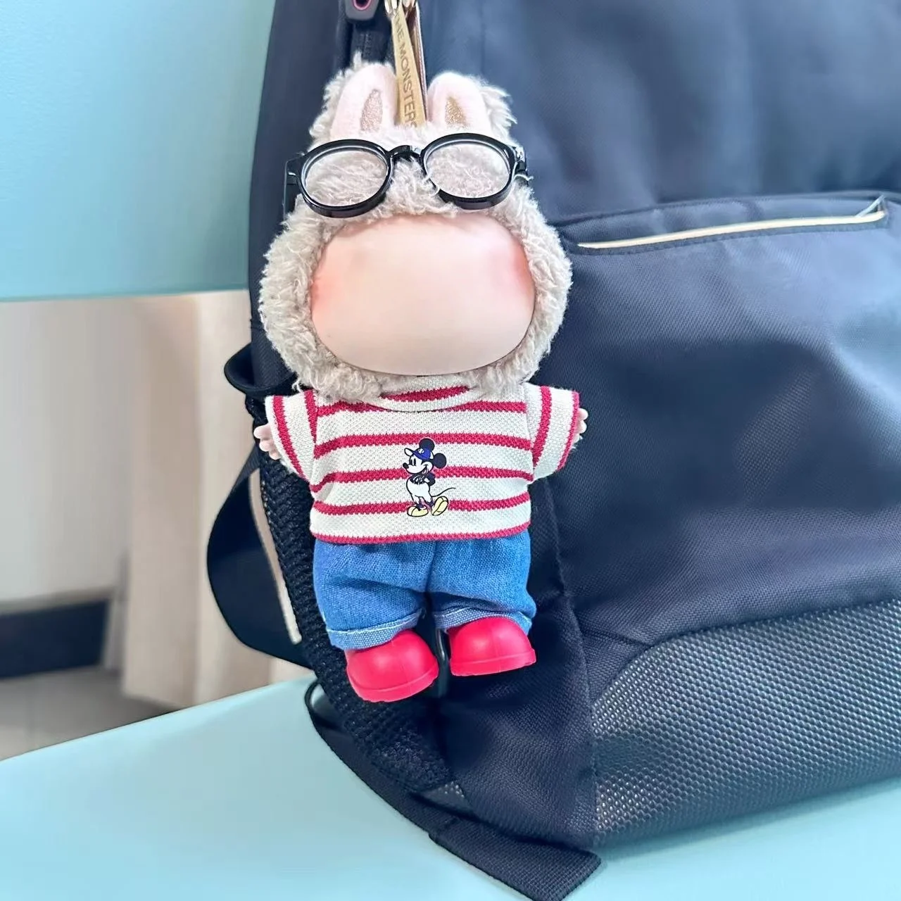 

17cm Doll's Clothes For Labubu Outfit Accessories Cute The Monster Dolls Clothing Kids Gift Mickey Mouse And ‌Goofy Goof‌