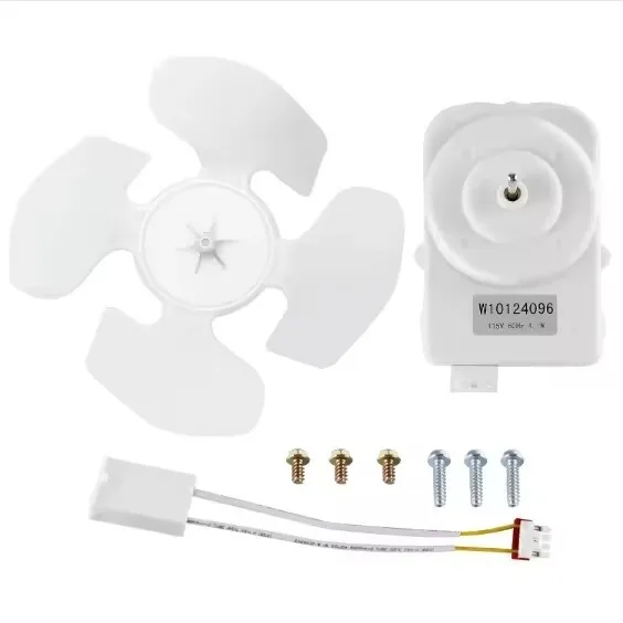 Upgraded Condenser Fan Motor Repair Kit For Whirlpool Side-by-Side Refrigerators Freezers W10124096 AP4318657 PS1957416