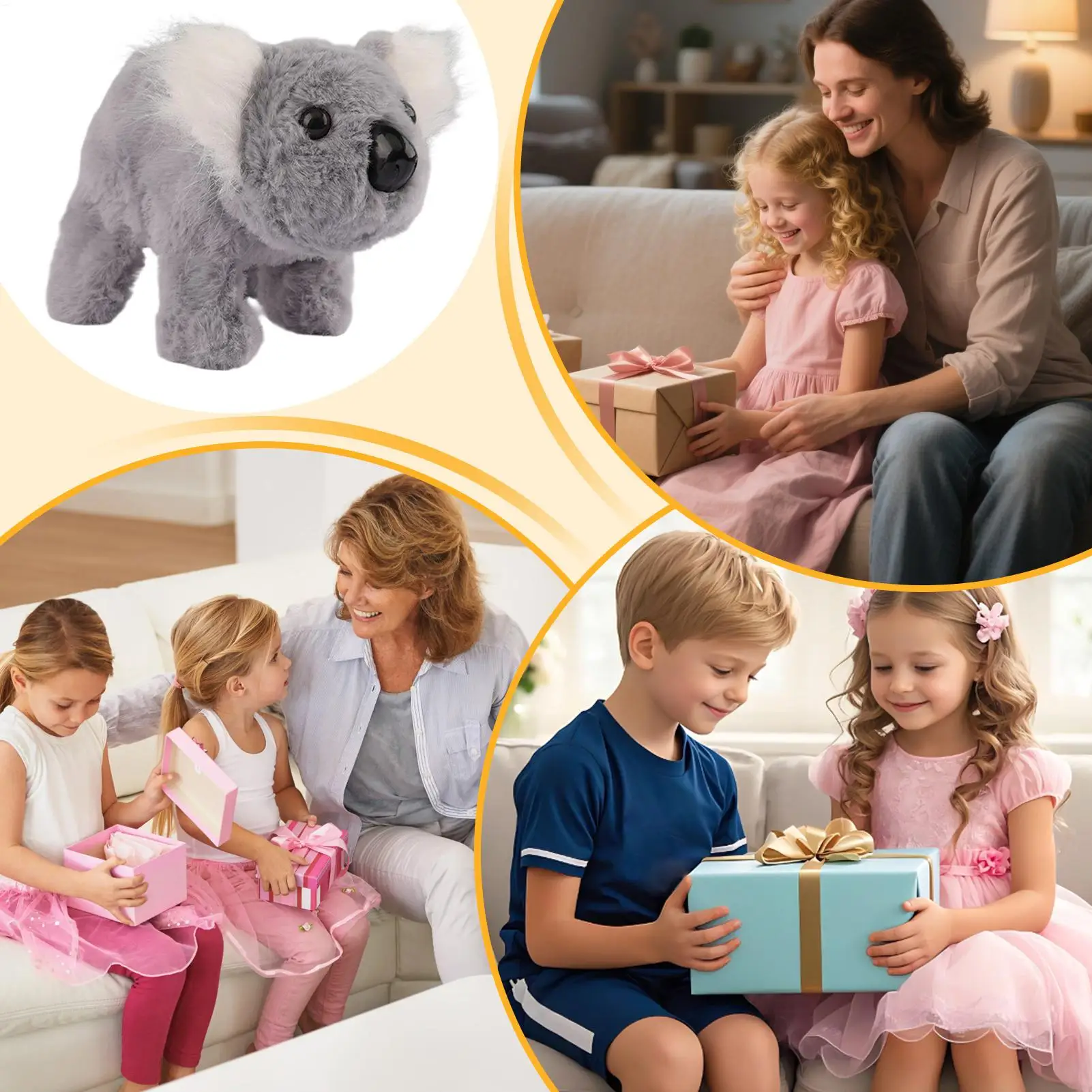 Jouet Koala de marche réaliste et apaisant, Koala électrique en peluche pour enfants garçons d'âge préscolaire adolescents salon