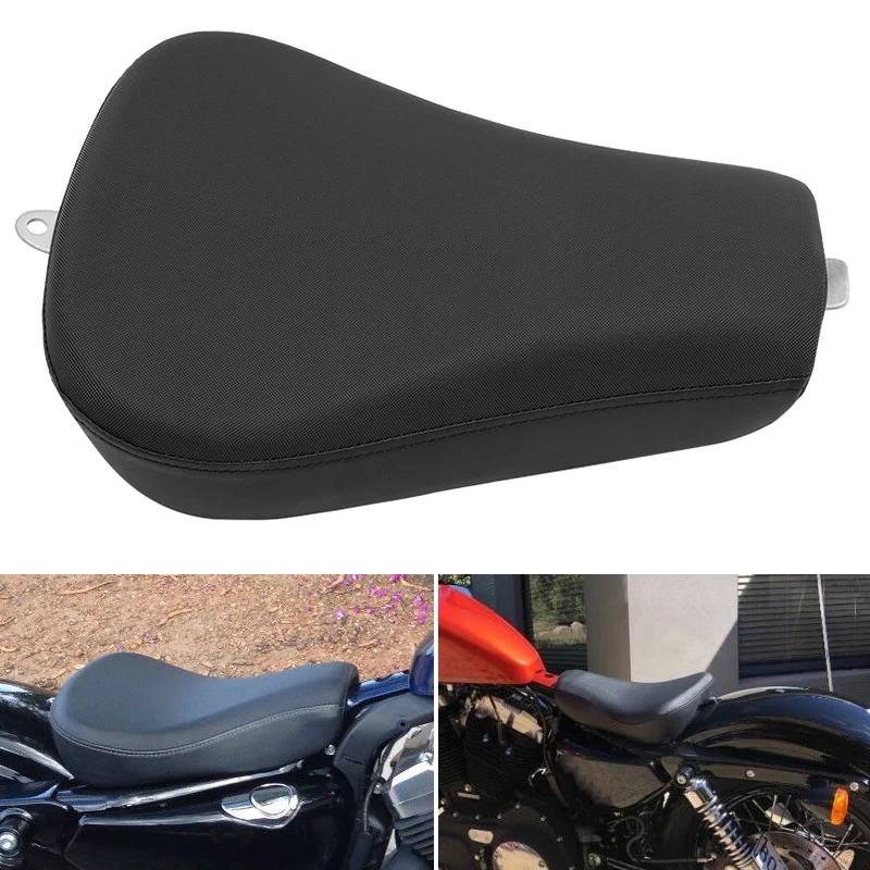 Motorcycle Black Solo Seat Rider Seat Cushions Pad Black For Harley Sportster XL 72 48 1200 Iron 883 XL1200X 2010-2023