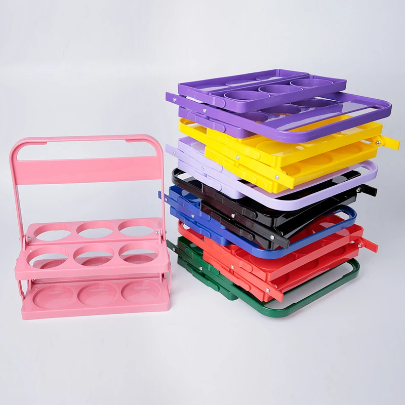 Portable Beer Storage Rack Folding Six Pack Drinks Holder Outdoor Picnic Camp Reusable Wine Carrier Bar Gathering Party Supplies