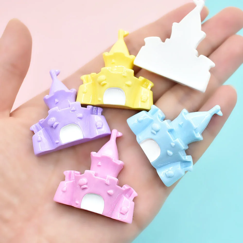 Macaroon Resin Mini Castle Kawaii Accessories,Mini Figurine,Miniatures Scrapbooking,Flatback Cabochons,Craft Supplies,DIY Phone