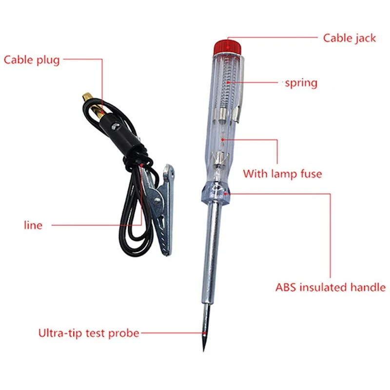 New DC Voltage Continuity Tester Car Test Auto Light Tool Circuit Lead Probe Pen Bulb Automobile Diagnostic Tools