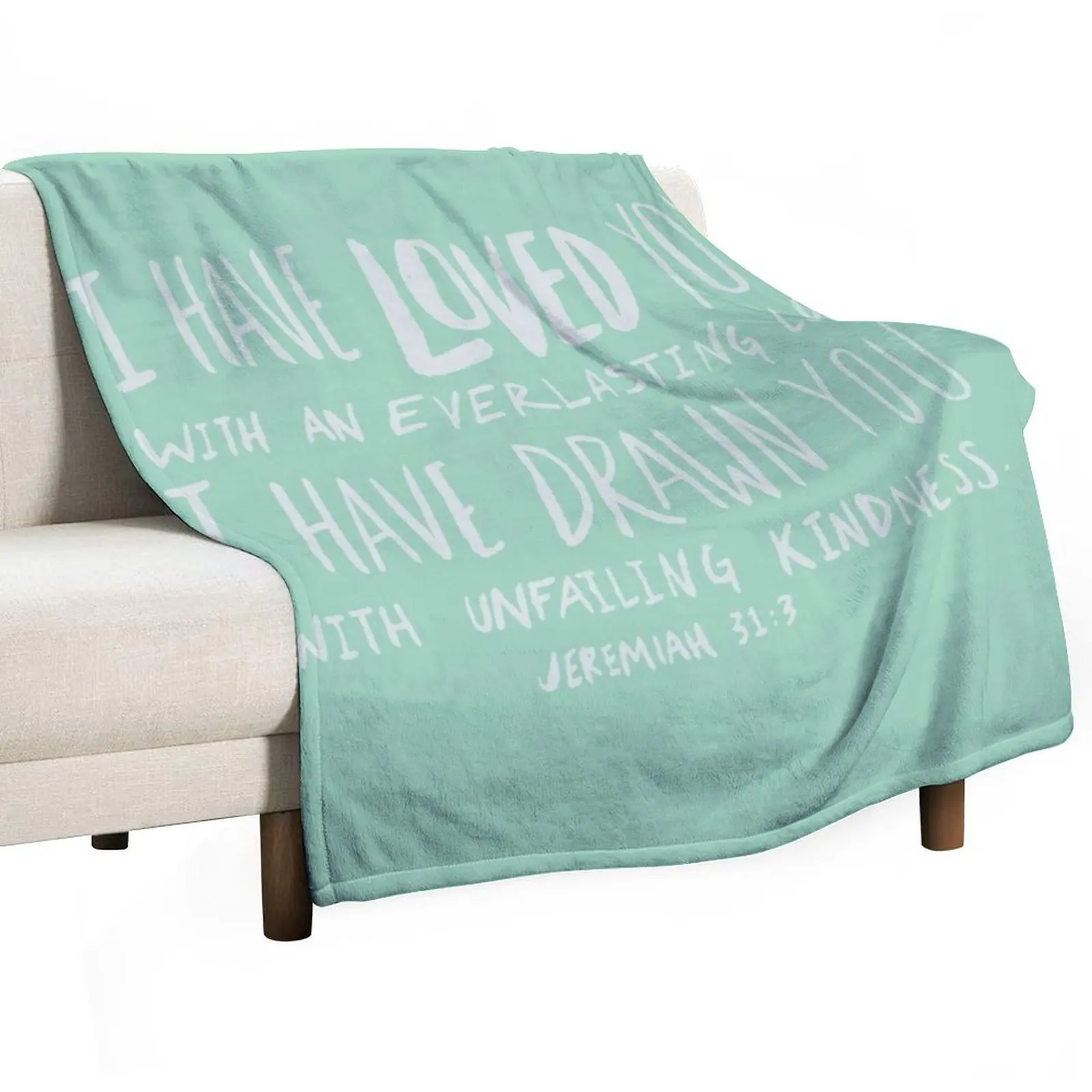 Everlasting Love x Mint Throw Blanket Furry Beach Stuffeds Loose Blankets