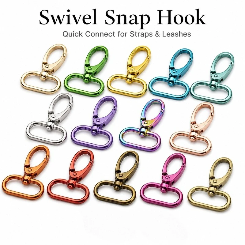 5/10Pcs 20-38mm Metal Swivel Lobster Clasp Snap Hook Fastener for Detachable Bag Strap Dog Collar Leash Keychain Lanyard Repair