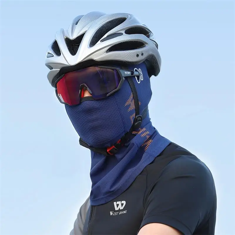 WEST RADFAHREN Kühlen männer Hut Sommer Anti-Uv Volle Gesicht Abdeckung Motorrad Balaclava Eis Seide Atmungs Bike Helm Maske Radfahren kappen