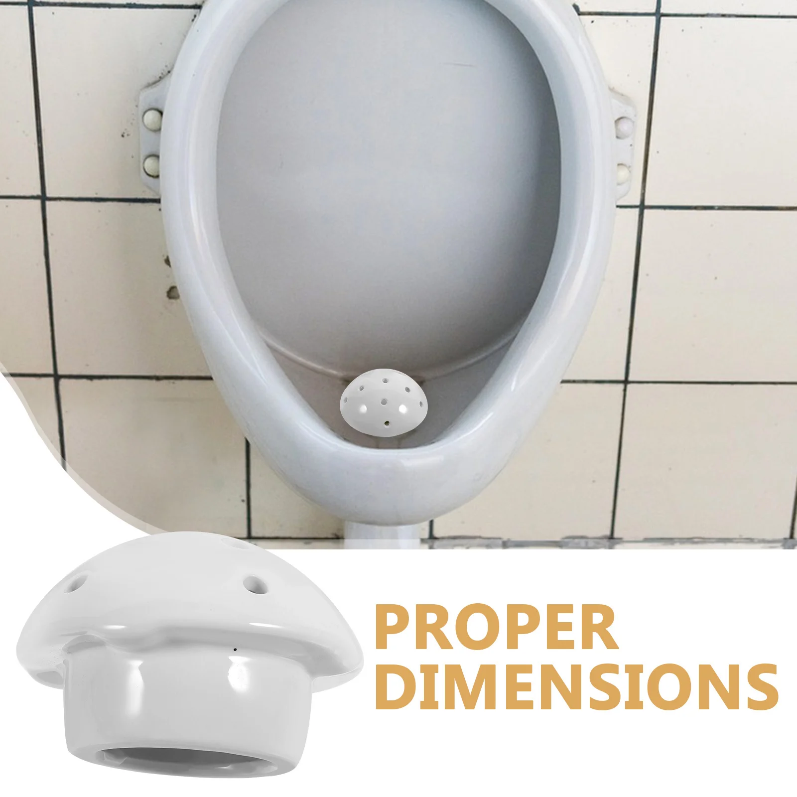 

Urinal Strainer Stopper Ceramic Build Smooth Flow Design for Home Bathroom Urinal Drain Cover No Splash Solution
