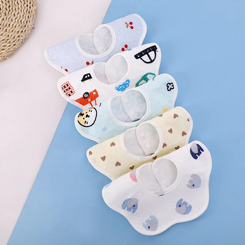 Waterproof Cotton Gauze Baby Bibs New Absorbent Saliva Towel Newborn Burp Cloths Bandana Scarf for Boys Girls Feeding Bibs