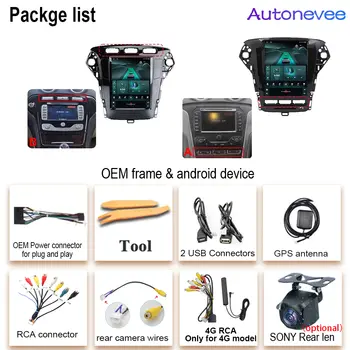 適用於福特蒙迪歐 MK4 2011-2013 的 Android 14 導航車用收音機多媒體播放器 DVD GPS 9.7 吋 CarPlay 4G WiFi 無 2din 8 最佳銷售 雙DIN福特蒙迪歐 - №7