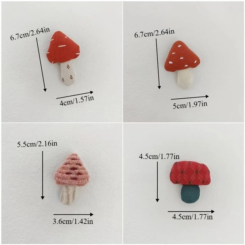 New Mushroom Plant Japanese-style Brooch Fabric, Handcrafted, Fun and Versatile DIY Brooch Accessory