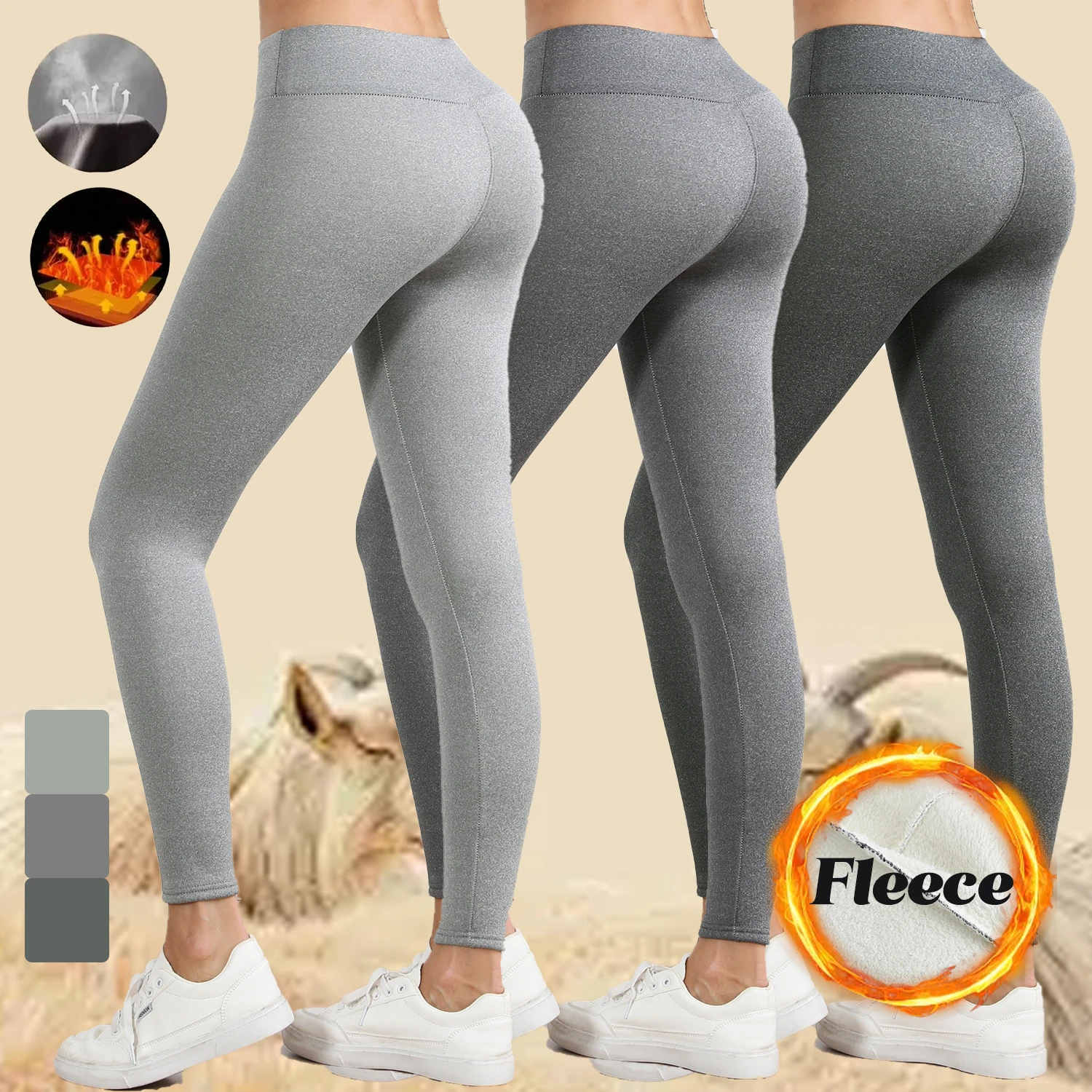 

3 типа супер теплых зимних леггинсов для женщин, узкие эластичные леггинсы с высокой талией, предотвращающие холод, повседневные классические брюки