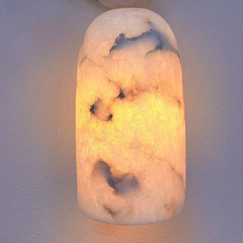 Italian Luxury Cloud Marble Wall Lamp French Retro Designer Style for Model Room Background Wall Bedroom Bedside
