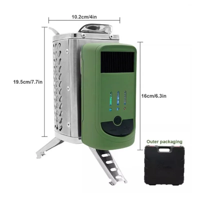 Foldable Rechargeable Outdoor Picnic Stove, Stainless Steel Portable Camping Stove