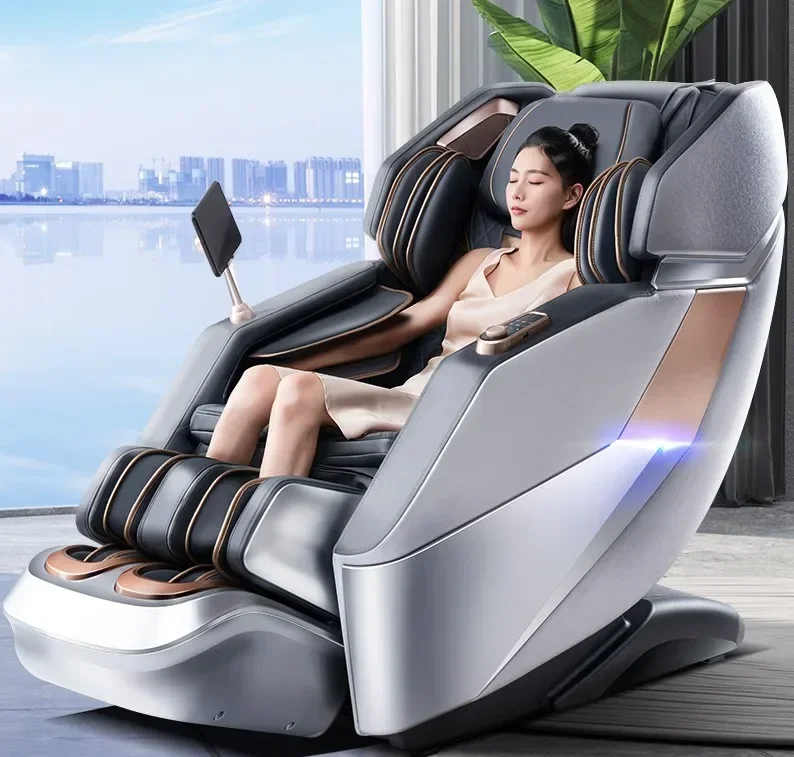 C105 2024 Modern Air Pressure 3d Zero Gravity Heating Neck Back Shoulder Waist Buttock Foot Full Body Massage Chair